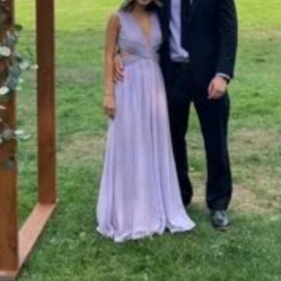 Deep V Neck Criss Wrap Fit & Flare Maxi Dress NWT - Picture 10 of 10